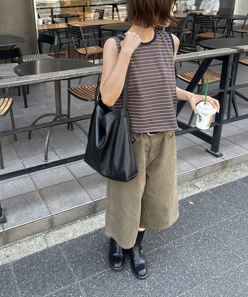 CANAL JEAN(キャナルジーン)の「El mar ソフトクロスボディーバッグ(ショルダーバッグ・レディース・ブラウン/ブラック・ONE SIZE)」の14枚目の写真