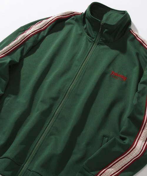 THRASHER（スラッシャー）の「【THRASHER/スラッシャー】ワンポイント ライントラックブルゾン（セットアップ対応）（ブルゾン・メンズ・グリーン/オフホワイト/ブラック/ベージュ・XL/M/L）」の5枚目の写真