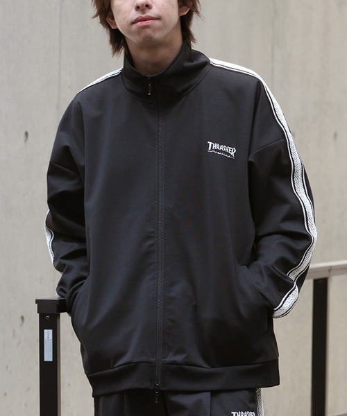 THRASHER（スラッシャー）の「【THRASHER/スラッシャー】ワンポイント ライントラックブルゾン（セットアップ対応）（ブルゾン・メンズ・グリーン/オフホワイト/ブラック/ベージュ・XL/M/L）」の11枚目の写真