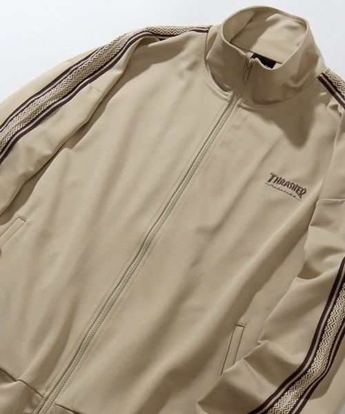THRASHER（スラッシャー）の「【THRASHER/スラッシャー】ワンポイント ライントラックブルゾン（セットアップ対応）（ブルゾン・メンズ・グリーン/オフホワイト/ブラック/ベージュ・XL/M/L）」の21枚目の写真