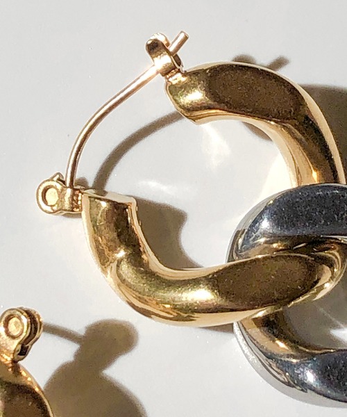 TUWAKRIM（トゥワクリム）の「【TUWAKRIM】ミックスカラーチェーンピアス（ピアス（両耳用）・レディース・ゴールド・FREE）」の4枚目の写真