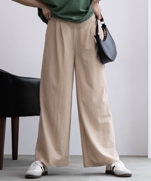 NAVY サラリ 接触冷感 制菌加工 ワイドパンツ