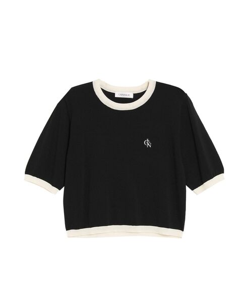 CALNAMUR（カルナムール）の「ショートスリーブロゴニット（ニット/セーター・レディース・その他1/ブラック/その他・FREE）」の2枚目の写真