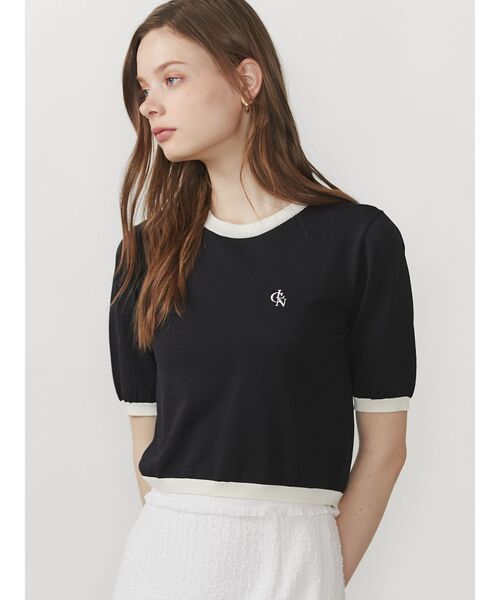 CALNAMUR（カルナムール）の「ショートスリーブロゴニット（ニット/セーター・レディース・その他1/ブラック/その他・FREE）」の8枚目の写真