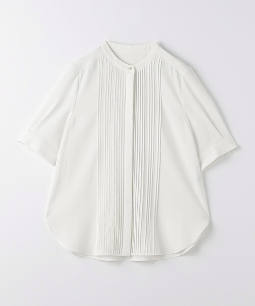 【24SS】green label relaxing洗えるピコピンタックブラウス green label relaxing ブラウス シャツ ピコピンタック ショート
