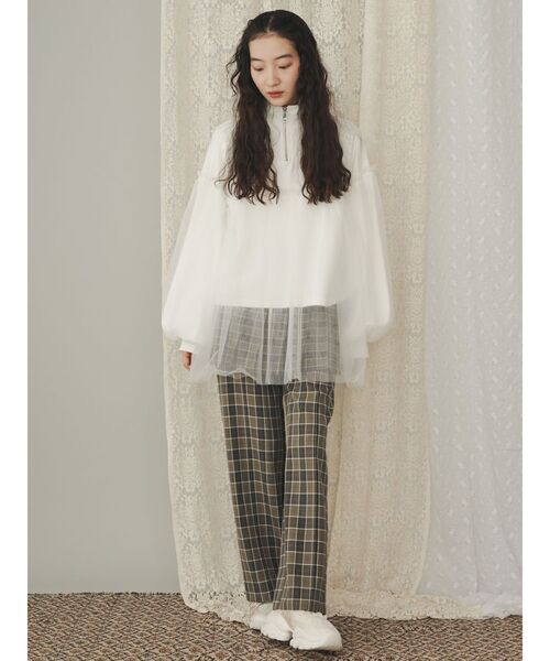 merry jenny（メリージェニー）の「checkプリーツスカパン（スラックス・レディース・グリーン/ブラック/ピンク・FREE）」の5枚目の写真