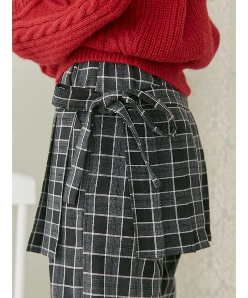 merry jenny（メリージェニー）の「checkプリーツスカパン（スラックス・レディース・グリーン/ブラック/ピンク・FREE）」の9枚目の写真