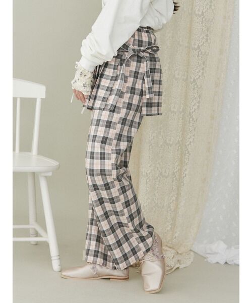 merry jenny（メリージェニー）の「checkプリーツスカパン（スラックス・レディース・グリーン/ブラック/ピンク・FREE）」の14枚目の写真