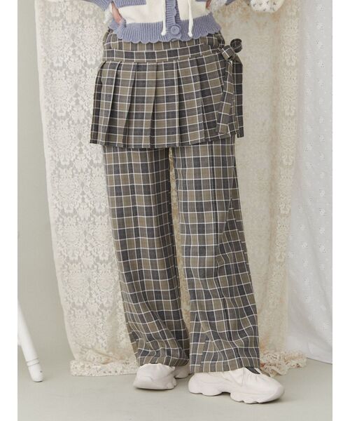 merry jenny（メリージェニー）の「checkプリーツスカパン（スラックス・レディース・グリーン/ブラック/ピンク・FREE）」の19枚目の写真