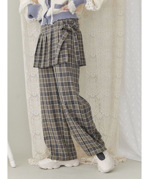 merry jenny（メリージェニー）の「checkプリーツスカパン（スラックス・レディース・グリーン/ブラック/ピンク・FREE）」の20枚目の写真