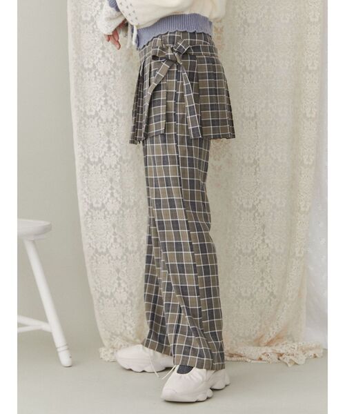 merry jenny（メリージェニー）の「checkプリーツスカパン（スラックス・レディース・グリーン/ブラック/ピンク・FREE）」の21枚目の写真