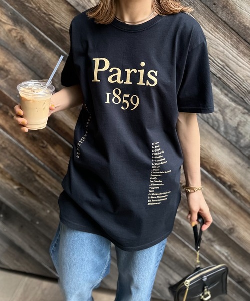 mi via loca(ミヴィアロカ)の「FRUIT OF THE LOOM ParisロゴTシャツ 【MVL027 ※2A】(Tシャツ/カットソー・レディース・ブラック/ナチュラル/オフホワイト・LARGE)」の17枚目の写真