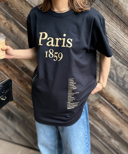 mi via loca(ミヴィアロカ)の「FRUIT OF THE LOOM ParisロゴTシャツ 【MVL027 ※2A】(Tシャツ/カットソー・レディース・ブラック/ナチュラル/オフホワイト・LARGE)」の18枚目の写真