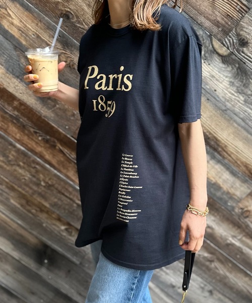mi via loca(ミヴィアロカ)の「FRUIT OF THE LOOM ParisロゴTシャツ 【MVL027 ※2A】(Tシャツ/カットソー・レディース・ブラック/ナチュラル/オフホワイト・LARGE)」の20枚目の写真