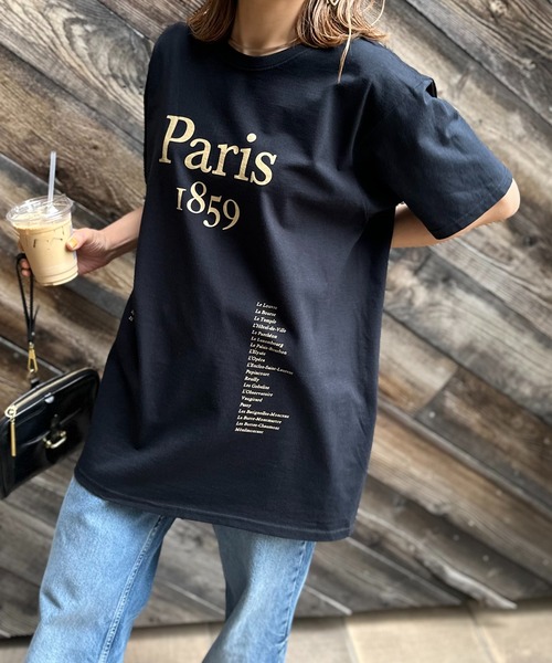 mi via loca(ミヴィアロカ)の「FRUIT OF THE LOOM ParisロゴTシャツ 【MVL027 ※2A】(Tシャツ/カットソー・レディース・ブラック/ナチュラル/オフホワイト・LARGE)」の22枚目の写真