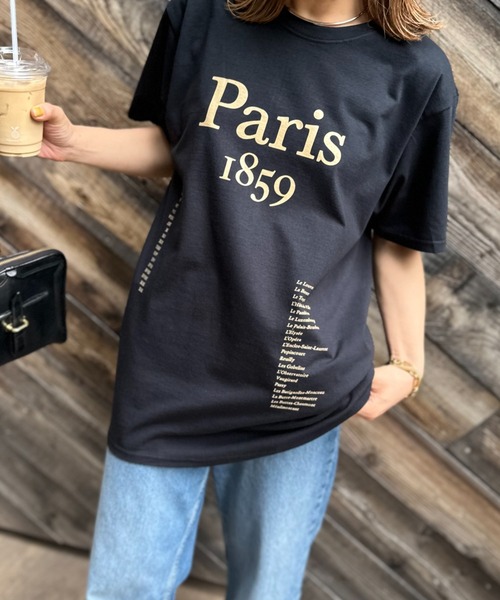 mi via loca(ミヴィアロカ)の「FRUIT OF THE LOOM ParisロゴTシャツ 【MVL027 ※2A】(Tシャツ/カットソー・レディース・ブラック/ナチュラル/オフホワイト・LARGE)」の13枚目の写真