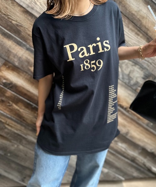 mi via loca(ミヴィアロカ)の「FRUIT OF THE LOOM ParisロゴTシャツ 【MVL027 ※2A】(Tシャツ/カットソー・レディース・ブラック/ナチュラル/オフホワイト・LARGE)」の19枚目の写真