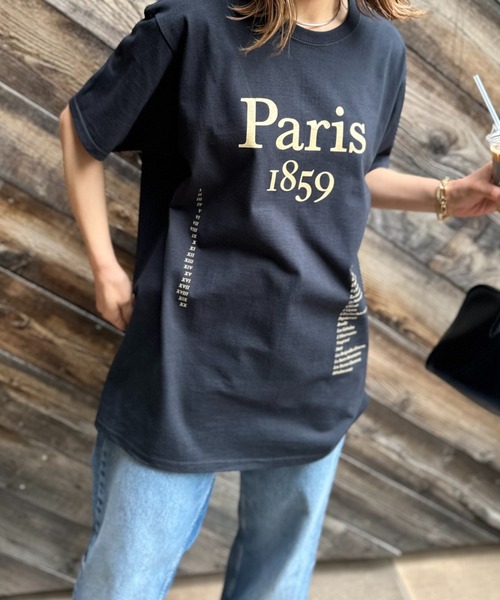 mi via loca(ミヴィアロカ)の「FRUIT OF THE LOOM ParisロゴTシャツ 【MVL027 ※2A】(Tシャツ/カットソー・レディース・ブラック/ナチュラル/オフホワイト・LARGE)」の14枚目の写真
