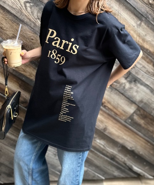 mi via loca(ミヴィアロカ)の「FRUIT OF THE LOOM ParisロゴTシャツ 【MVL027 ※2A】(Tシャツ/カットソー・レディース・ブラック/ナチュラル/オフホワイト・LARGE)」の21枚目の写真