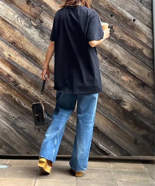 mi via loca(ミヴィアロカ)の「FRUIT OF THE LOOM ParisロゴTシャツ 【MVL027 ※2A】(Tシャツ/カットソー・レディース・ブラック/ナチュラル/オフホワイト・LARGE)」の5枚目の写真