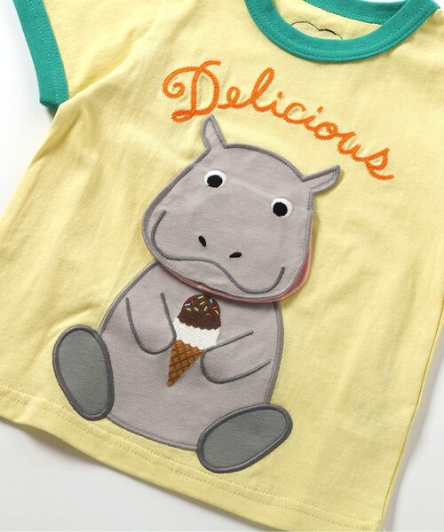 BIT'Z（ビッツ）の「ワニ&カバめくれるギミックTシャツ（Tシャツ