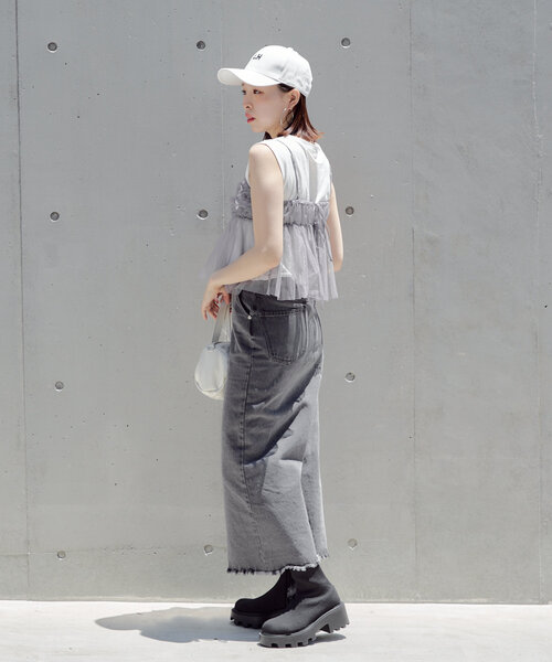 Chico(チコ)の「刺繍入りデニムキャップ(ハット・レディース・ホワイト/ベージュ/ブルー/ブラック系その他・FREE)」の9枚目の写真