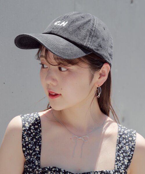 14+ 帽子 ハット 花柄刺繍デニムバケットハット UV レディース