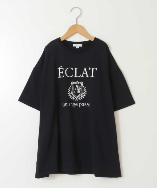セール】[140-150]エンブレム刺繍オーバーシルエットTシャツ（T