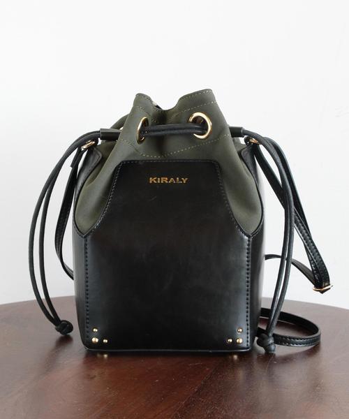 BEAUTY&YOUTH UNITED ARROWS(ビューティーアンドユースユナイテッドアローズ)の「【別注】BY∵ KIRALY コンビドローストリングショルダー◆(ショルダーバッグ・レディース・ブラック/ワイン・フリ-)」の10枚目の写真