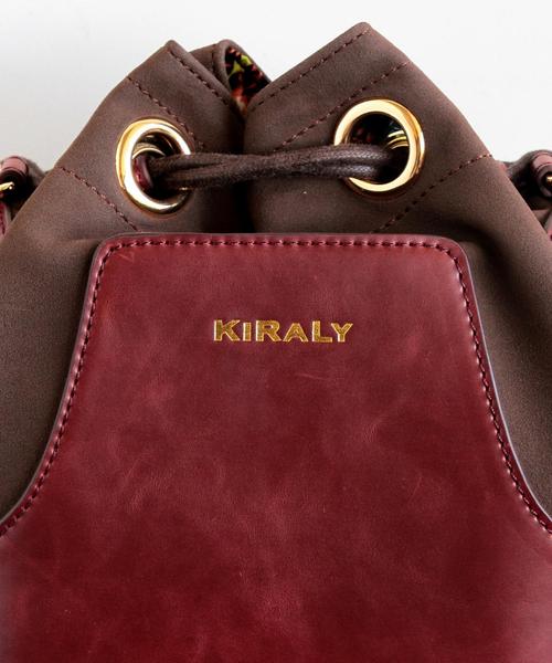 BEAUTY&YOUTH UNITED ARROWS(ビューティーアンドユースユナイテッドアローズ)の「【別注】BY∵ KIRALY コンビドローストリングショルダー◆(ショルダーバッグ・レディース・ブラック/ワイン・フリ-)」の6枚目の写真