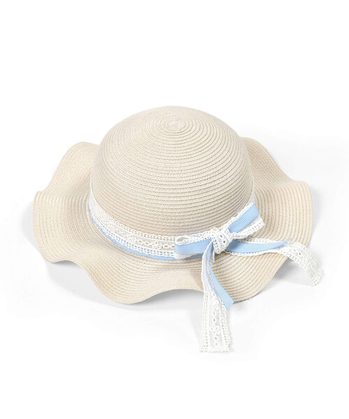 SLAP SLIP（スラップスリップ）の「フレアプリムリボン付き帽子(48~54cm)（ハット・キッズ・ホワイト/ベージュ・50cm/48cm/52cm/54cm）」の13枚目の写真