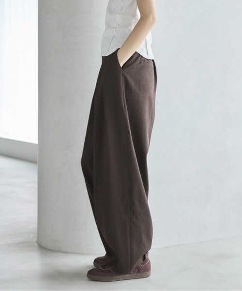 セール】【セットアップ可】コンフォートツイードツータックカーブ