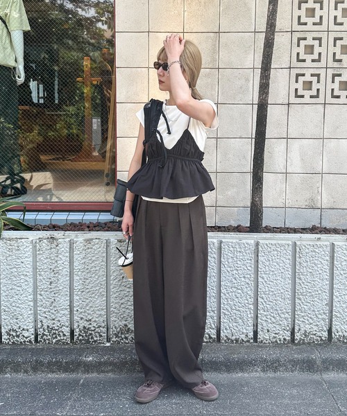 セール】【セットアップ可】コンフォートツイードツータックカーブ