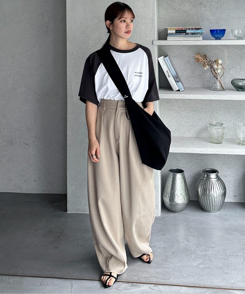 feepur（フェピュール）の「【セットアップ可】コンフォートツイードツータックカーブスラックス（スラックス・レディース・グレー/ベージュ/アイボリー/ブラウン・MEDIUM/SMALL）」の8枚目の写真