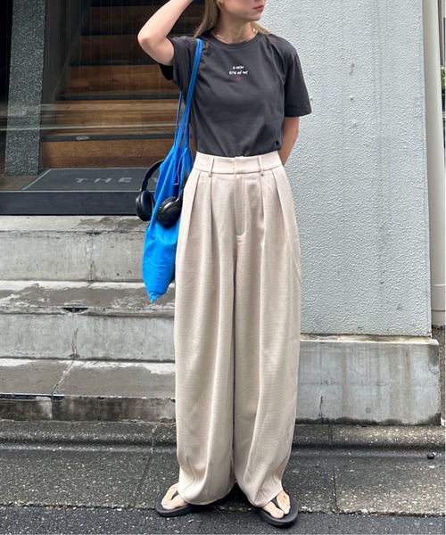 feepur（フェピュール）の「【セットアップ可】コンフォートツイードツータックカーブスラックス（スラックス・レディース・グレー/ベージュ/アイボリー/ブラウン・MEDIUM/SMALL）」の15枚目の写真