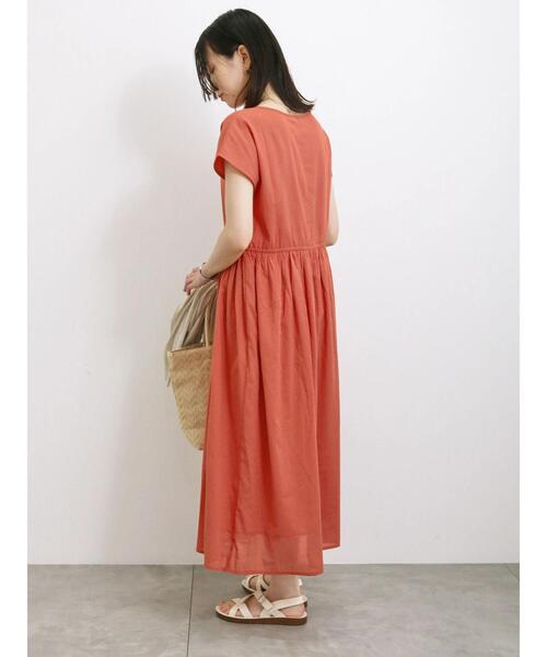 Samansa Mos2 blue（サマンサモスモスブルー）の「【Made in India】ウエスト切替ワンピース（ワンピース・レディース・ブルー/レッド系その他/ブラック・F）」の18枚目の写真