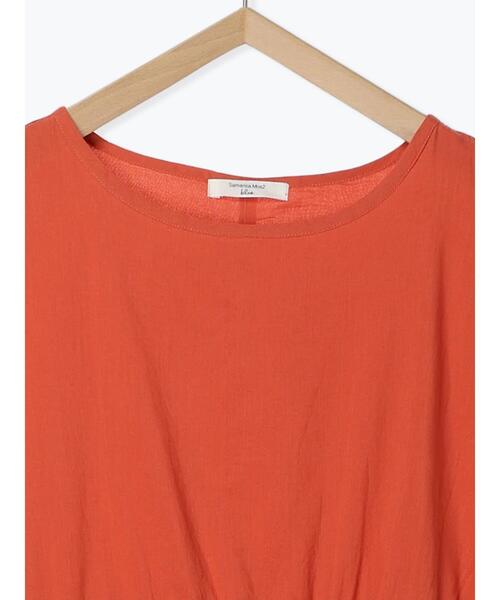 Samansa Mos2 blue（サマンサモスモスブルー）の「【Made in India】ウエスト切替ワンピース（ワンピース・レディース・ブルー/レッド系その他/ブラック・F）」の6枚目の写真