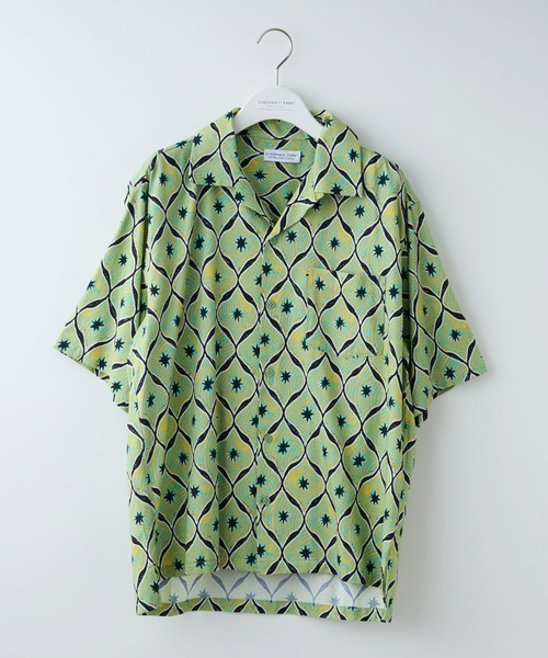CIAOPANIC TYPY(チャオパニックティピー)の「アフリカンバティックアソート柄オープンカラーシャツ(シャツ/ブラウス・メンズ・オフホワイト/グリーン/ブルー・MEDIUM/LARGE)」の5枚目の写真