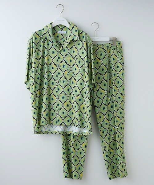 CIAOPANIC TYPY(チャオパニックティピー)の「アフリカンバティックアソート柄オープンカラーシャツ(シャツ/ブラウス・メンズ・オフホワイト/グリーン/ブルー・MEDIUM/LARGE)」の8枚目の写真