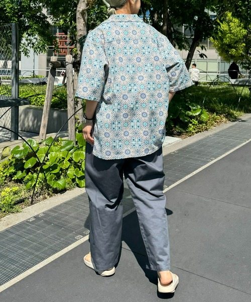 CIAOPANIC TYPY(チャオパニックティピー)の「アフリカンバティックアソート柄オープンカラーシャツ(シャツ/ブラウス・メンズ・オフホワイト/グリーン/ブルー・MEDIUM/LARGE)」の19枚目の写真