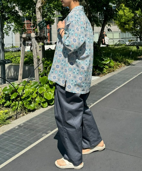 CIAOPANIC TYPY(チャオパニックティピー)の「アフリカンバティックアソート柄オープンカラーシャツ(シャツ/ブラウス・メンズ・オフホワイト/グリーン/ブルー・MEDIUM/LARGE)」の18枚目の写真