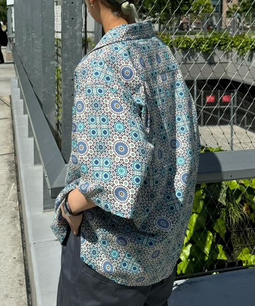 CIAOPANIC TYPY(チャオパニックティピー)の「アフリカンバティックアソート柄オープンカラーシャツ(シャツ/ブラウス・メンズ・オフホワイト/グリーン/ブルー・MEDIUM/LARGE)」の16枚目の写真