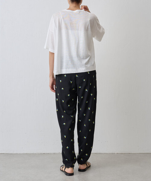 BEARDSLEY（ビアズリー）の「ラミーショートTシャツ（Tシャツ/カットソー・レディース・ブラウン/ホワイト/ブラック・FREE）」の12枚目の写真