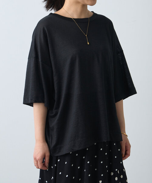 BEARDSLEY（ビアズリー）の「ラミーショートTシャツ（Tシャツ/カットソー・レディース・ブラウン/ホワイト/ブラック・FREE）」の15枚目の写真