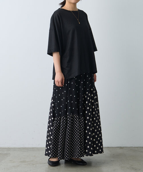 BEARDSLEY（ビアズリー）の「ラミーショートTシャツ（Tシャツ/カットソー・レディース・ブラウン/ホワイト/ブラック・FREE）」の22枚目の写真