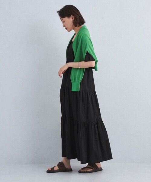 (1074グリーンレーベルリラクシング　INDIA ティアード ワンピース　新品 green label relaxing｜グリーンレーベル リラクシングの