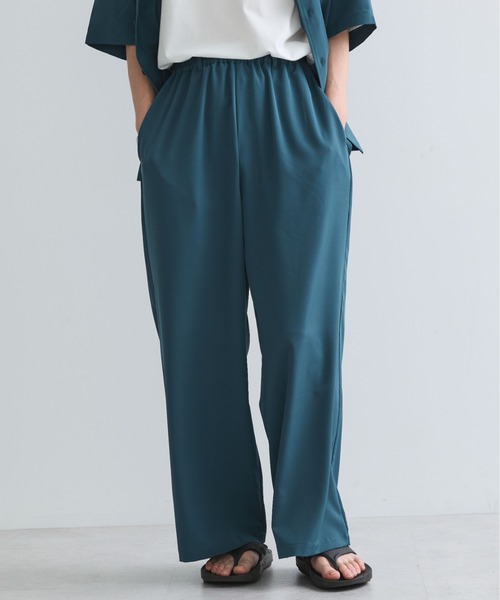 CRAFT STANDARD BOUTIQUE（クラフトスタンダードブティック）の「接触冷感/抗菌防臭/イージーケア　/ワイドパンツ（その他パンツ・レディース・ブラウン/アイボリー/ブラック/グレイッシュベージュ/ブルーグリーン・S/M/L/XL）」の5枚目の写真
