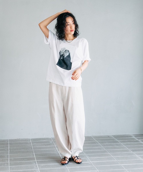 LEPSIM（レプシィム）の「【FOR I SERIES】プリントフォトT　131929（Tシャツ/カットソー・レディース・ブラック/オフホワイト・FREE）」の12枚目の写真