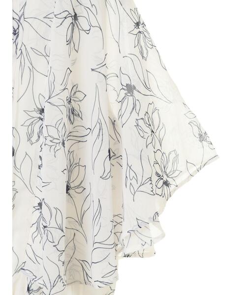 【セール】ラインフラワー柄プリーツワンピース(ワンピース)|YECCA VECCA(イェッカヴェッカ) 【セール】ラインフラワー柄プリーツワンピース(ワンピース)|YECCA VECCA(イェッカヴェッカ)