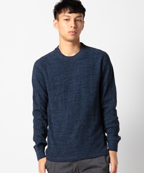 SHIPS（シップス）の「SA: ヴィンテージ サーマル クルーネック ロングスリーブ Tシャツ（Tシャツ/カットソー・メンズ・グレー/ダークグレー/ネイビー/オフホワイト・SMALL/MEDIUM/LARGE/X-LARGE）」の4枚目の写真